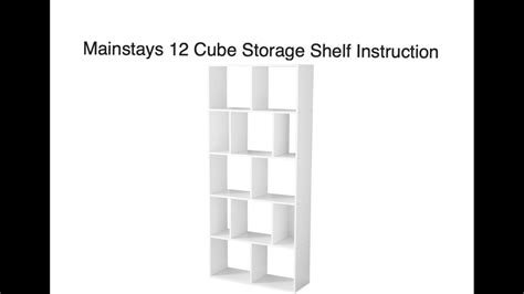 Mainstays 12 Cube Storage Shelf Instruction Youtube