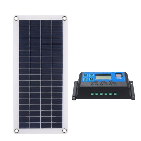 Amdohai Dc 5v18v Dual Output 20w Solar Panel With 2 Usb Ports And Car