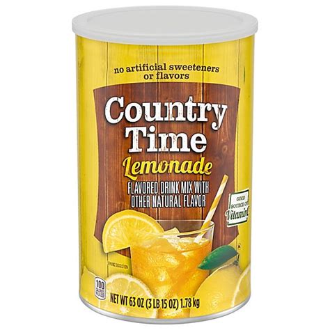 Country Time Lemonade Naturally Flavored Powdered Drink Mix Canister