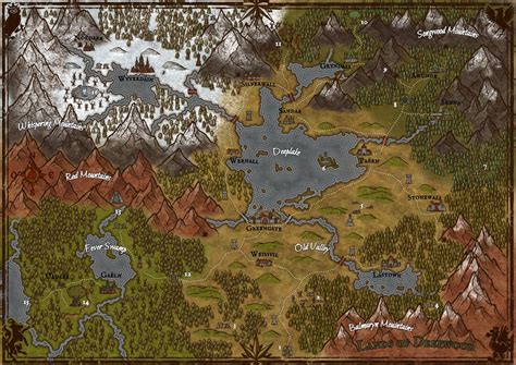 A Map For A Dark Fantasy Self Made Setting Made With Inkarnate Pro R