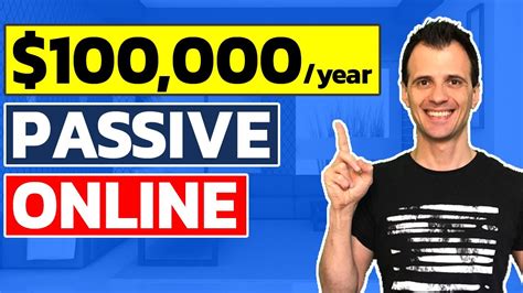 How To Make Passive Income Online 100000year Passively Youtube