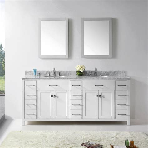 Sears has the best selection of bath vanity cabinets in stock. 78 inch Transitional Bathroom Vanity White Finish Unit ...