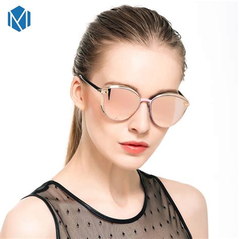 Mism Vintage Women Polarized Sunglasses Fashion Metal Wrap Sun Glasses