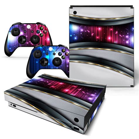 Xbox One X Console Skin Decal Sticker Silver Galaxy 2 Controller