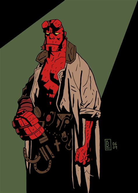 Hellboy By Girl On The Moon On Deviantart Hellboy Art Comic Books