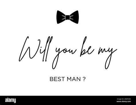 Will You Be My Best Man Groomsman Invitation Card Stock Vector Image