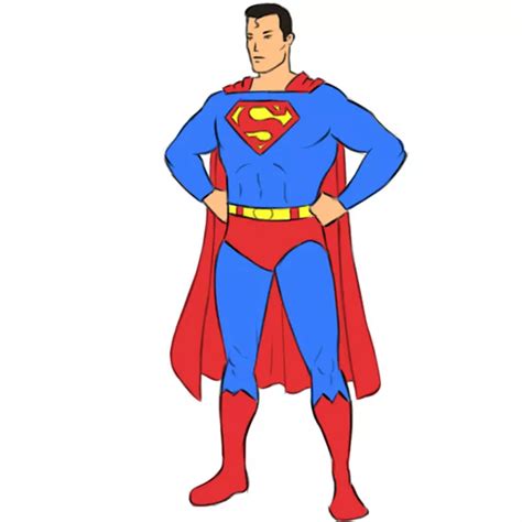 Superman Drawing Picture How To Draw Superhero Superman Cute Step By