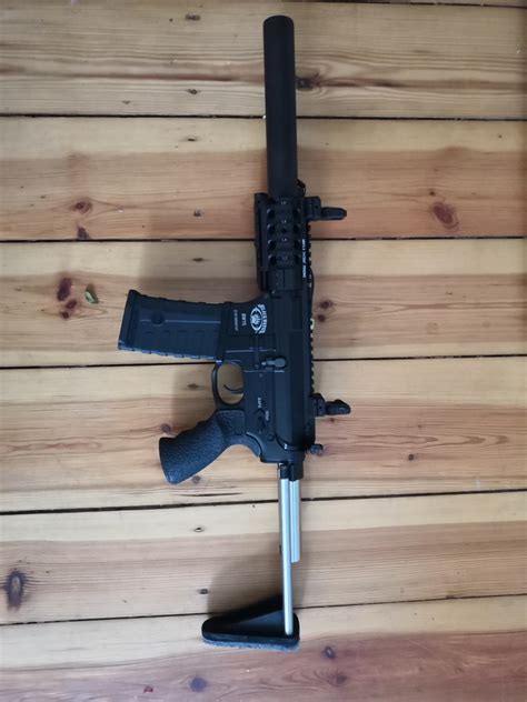 My New Baby M4 With A Selfmade Stock Airsoft