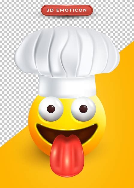 Premium Vector 3d Emoji With Glaring Expression And Chef Hat