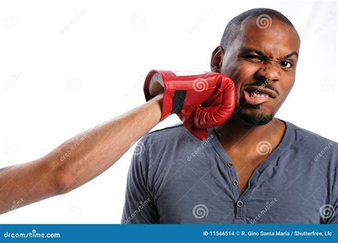 Man Getting Hit On Face Stock Photo Image Of Sports 11546514