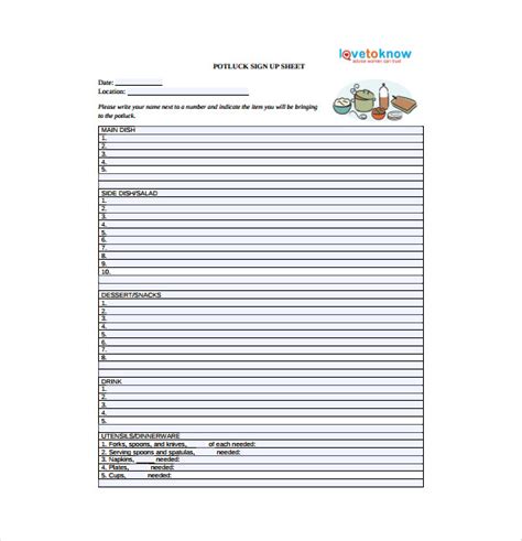 sign  sheet templates  sample  format