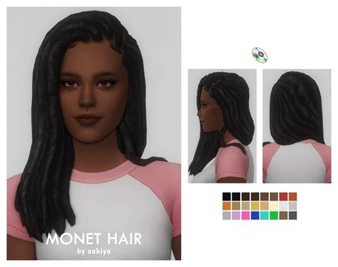 Monet Hair Greenllamas Retexture A Simple Cc The Sims