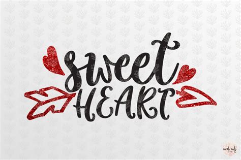 Sweet heart - Love SVG EPS DXF PNG By CoralCuts | TheHungryJPEG