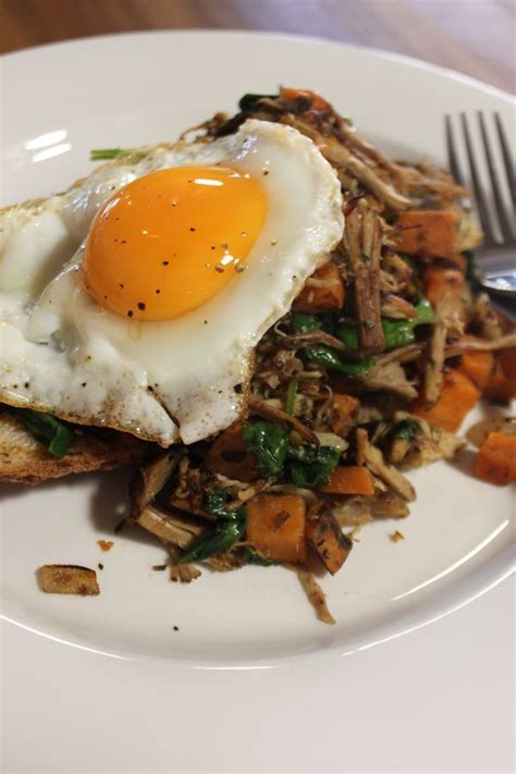 Pulled Pork And Sweet Potato Hash With A Fried Egg Sweet Potato Hash