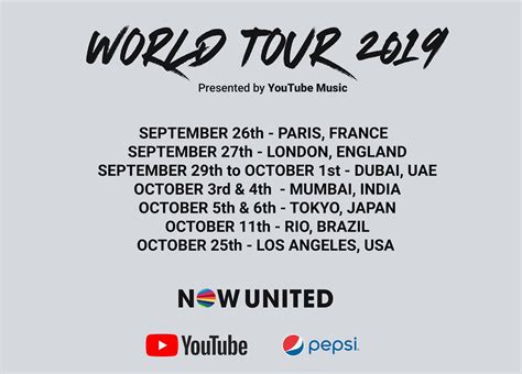 World Tour E Dreams Come True São As Novas Turnês Do Now United Now