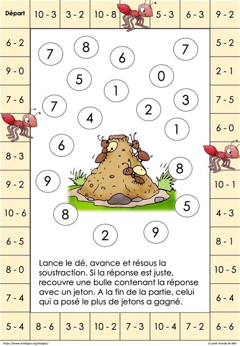 Soustractions Jeu