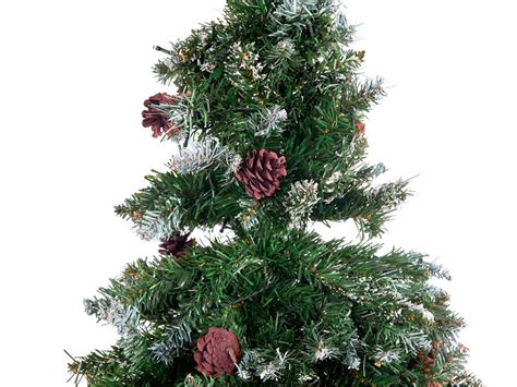 Künstlicher Weihnachtsbaum Mit Led Beleuchtung Schnee Bestreut 180 Cm