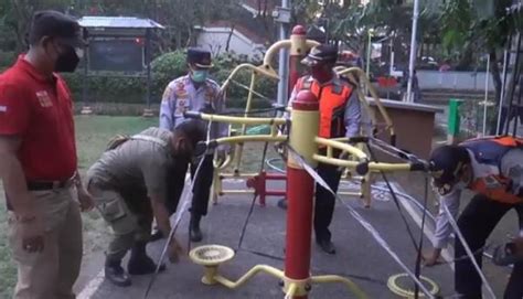 Taman Lumintang Denpasar Ditutup Cegah Penularan Covid-19 Meluas