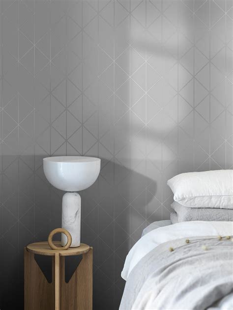 The Wallpaper Pattern Diamonds From Engblad And Co Grey And Silver