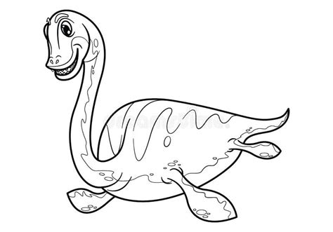 Caricatura De Dinosaurio Elasmosauro Ilustración del Vector