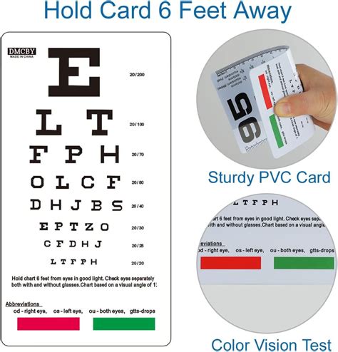 Snellen And Rosenbaum Pocket Eye Chart For Eye Uae Ubuy