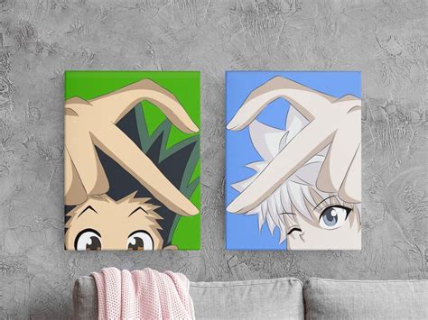 Hunter X Hunter Poster Gon And Killua Heart Art Killua And Gon Etsy