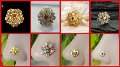 Stylish And Gorgeous Gold Nose Studs Designs Gold Nose Pins Style
