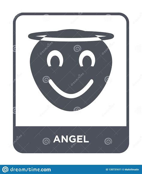 Angel Icon In Trendy Design Style Angel Icon Isolated On White