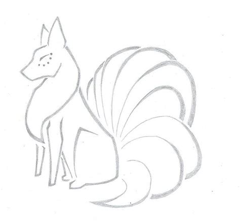 How To Draw A Nine Tailed Fox Drawing Cute Step By Step Tutorial