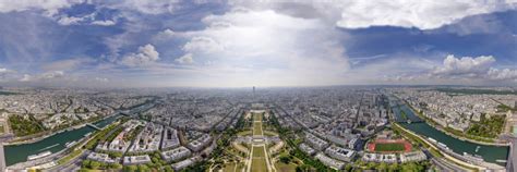 Paris View From The Eiffel Tower 360cities Panoramic Photography Blog