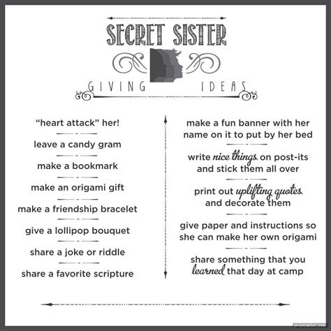 Secret Sister Forms Printable