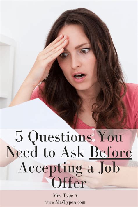 5 Questions You Need To Ask Before Accepting A Job Offer Mrs Type A