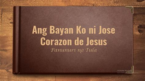 Pagsusuri Ng Tula Ang Bayan Ko Ni Jose Corazon De Jesus Youtube