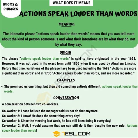 Actions Speak Louder Than Words Do You Know Where This Term Came From