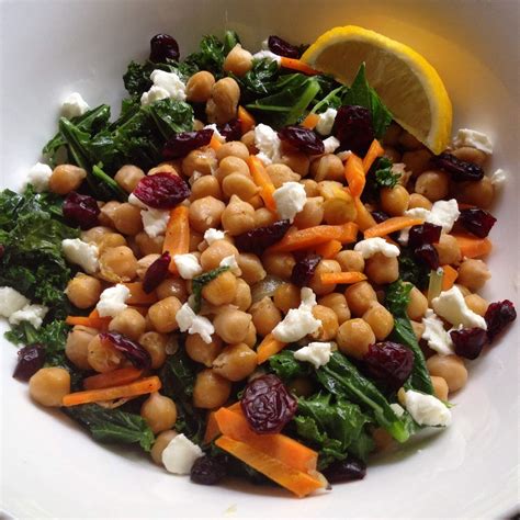 Warm Chickpea & Kale Entrée Salad with Goat Cheese - Dietetic Directions - Dietitian and ...