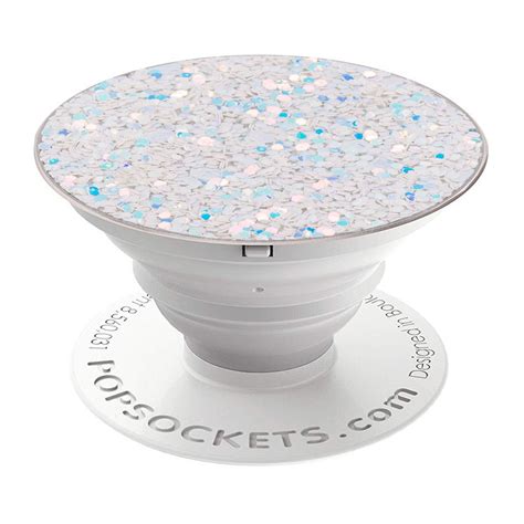 Popsocket Grip Stand Popsockets Sparkle Snow White 800497 White Stephanis