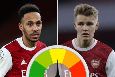 Arsenal Player Ratings Aubameyang Stars With An Incredible Hat Trick