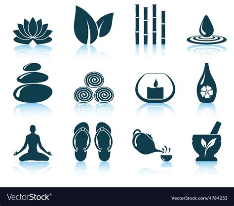 Set Of Spa Icons Royalty Free Vector Image Vectorstock