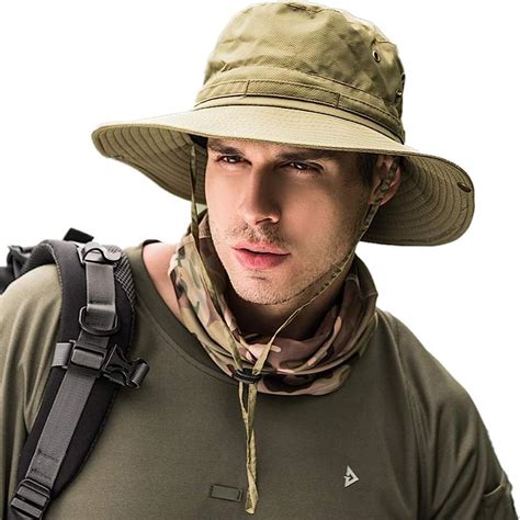 Gshy Mens Outdoor Sun Hat Quick Drying Waterproof Summer Hat For