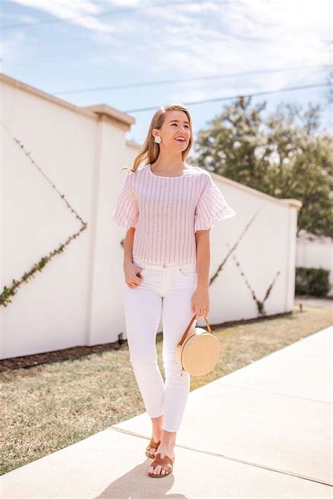 Striped Linen Top A Lonestar State Of Southern Preppy Outfits