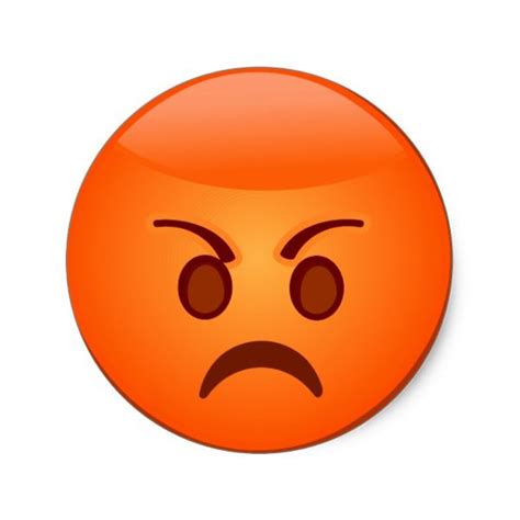 Angrymad Emoji Classic Round Sticker In 2021 Mad Face