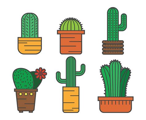 Cactus Vector Pack Vector Art And Graphics