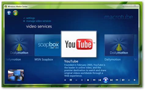 Watch Youtubedailymotionmsn Videos In Windows Media Center