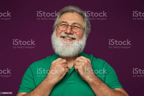 Portrait Of A Real Happy Old Man Stock Photo Download Image Now 65