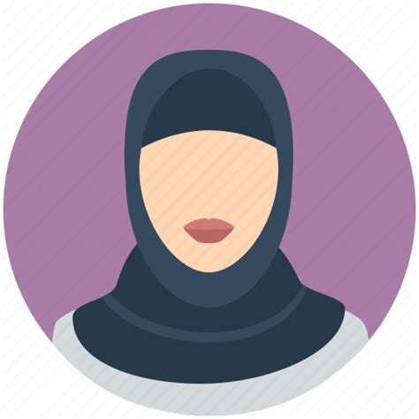 arab emarites female hijab islamic muslim woman icon