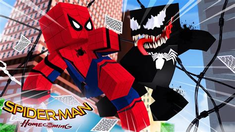 Spider Man Homecoming Minecraft Adventure Spider Man Vs Venom