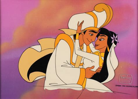 Aladdin And Jasmine Production Cel From The Aladdin Tv Series Sold For Rr Auction