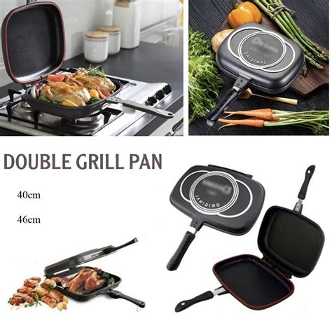 Double Grill Pan Black