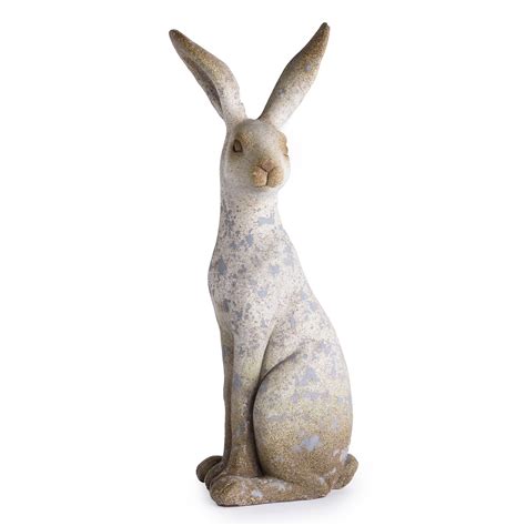 Tall Sitting Bunny Weather Resistant Resin Garden Sculpture Ebay