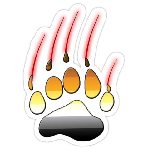 Basic Bear Claw Scratch Print Stickers By Cookiedav Redbubble